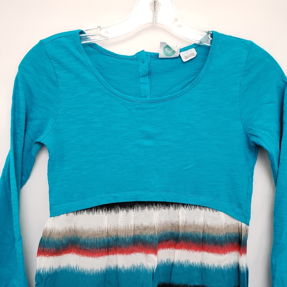 Turquoise Roxy Striped Dress - Picture 2 of 7
